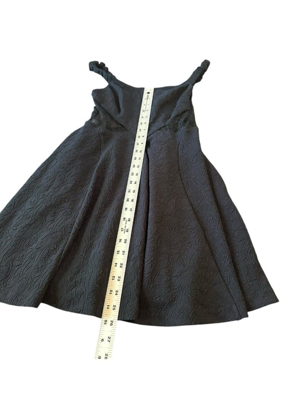 Free People Fit Flare Dress‎ Size XS Jacquard Side/Back Lace Cutouts Whimsigoth - Picture 3 of 6